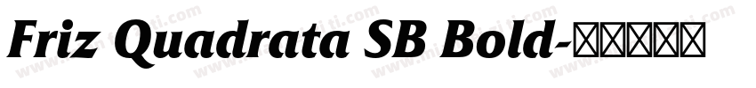 Friz Quadrata SB Bold字体转换